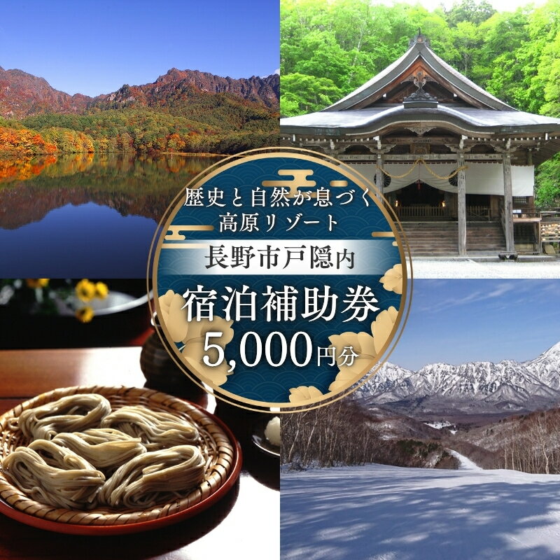 長野市戸隠内宿泊補助券 5000円分