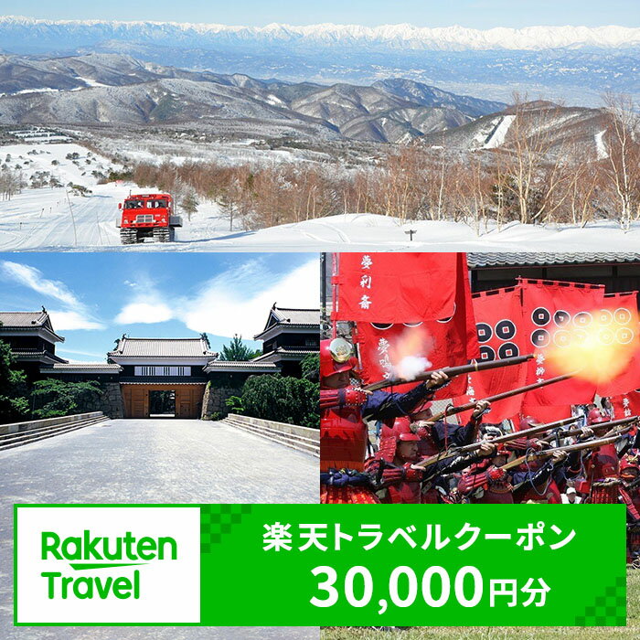 【ふるさと納税】 長野県上田市の対象施設で使える 楽天トラベルクーポン 寄付額100,000円(クーポン30...