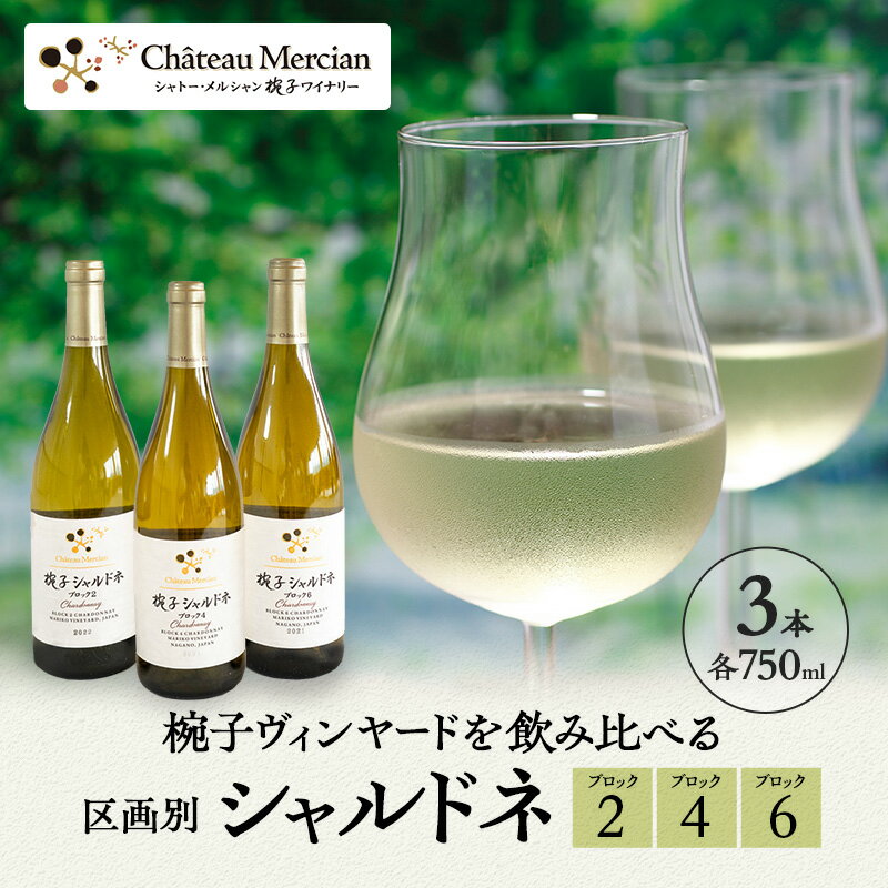 【ふるさと納税】限定 ワイン 椀子ヴィンヤードを飲み比べるシャルドネ区画別 3本 セット 椀子シャルドネ 750ml シャルドネ 白ワイン お酒 酒 アルコール 飲み比べセット ギフト 贈り物 プレゼント　【 上田市 】　お届け：30日以内に発送いたします