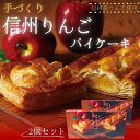 【ふるさと納税】手づくり 信州りんごパイケーキ 1本入 2個セット アップルパイ おかし お菓子 焼菓子 スイーツ 洋菓子 りんご 長野県 上田市