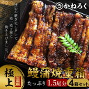 【ふるさと納税】鰻蒲焼重箱「極上」4個セット 山椒・漬物付き ギフト ウナギ 鰻 蒲焼 国産 国内産 プレゼント 誕生日 お歳暮 上田市 コシヒカリ グルメ 贅...