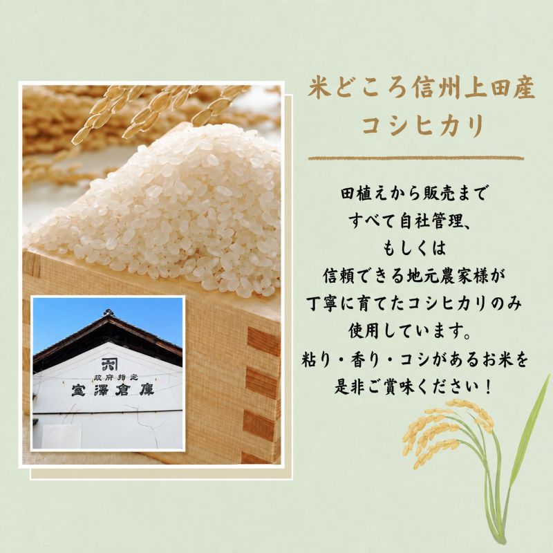 【ふるさと納税】米 定期便 12ヶ月 厳選 コシヒカリ 仁米 5kg 令和7年産 お米 白米 精米 単一原料米 定期 12回 f202037-ueda-10001785 長野県上田市 サンプル画像3