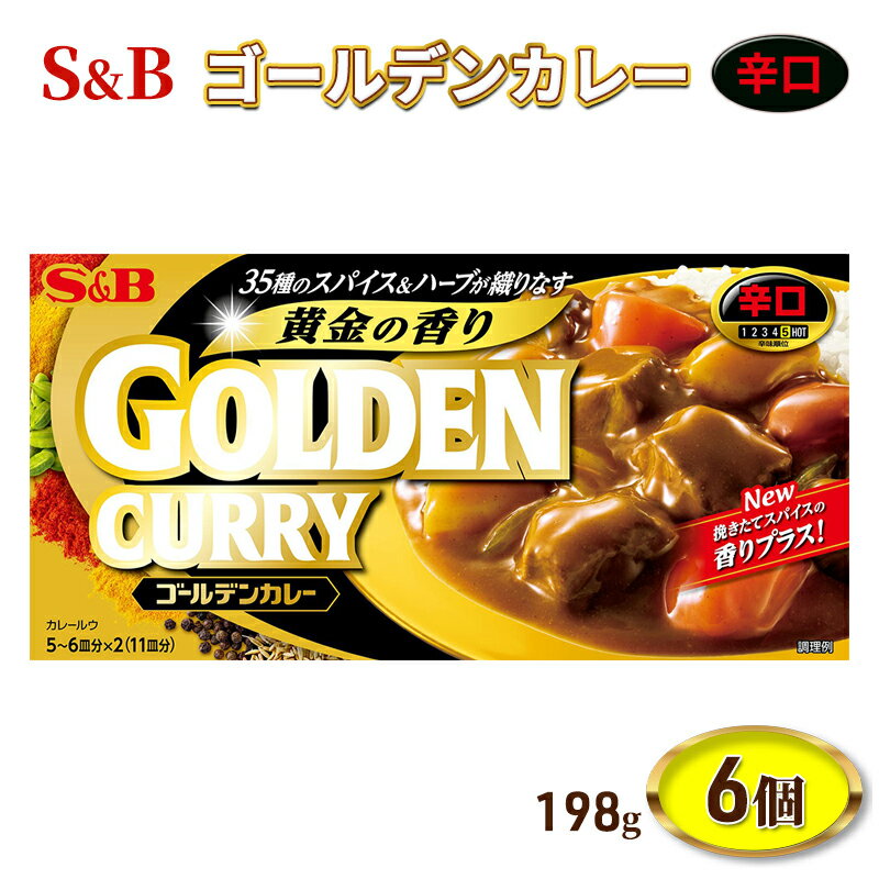 S&B ゴールデンカレー 辛口 198g 1セット(6個) [上田市]