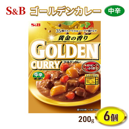 エスビー食品 S＆B ゴールデンカレーレトルト 中辛 1セット（6個）　【上田市】