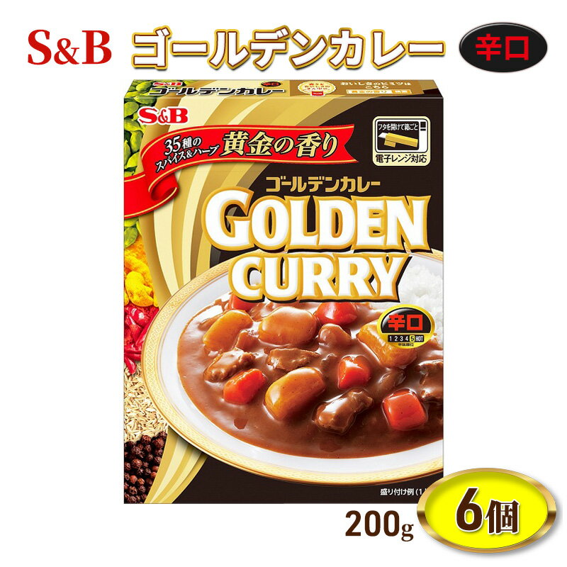 エスビー食品 S&B ゴールデンカレーレトルト 辛口 1セット(6個) [上田市]