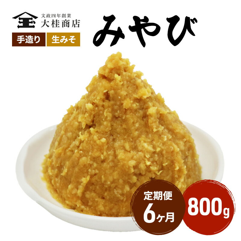 【ふるさと納税】（M） 味噌 無添加 信州味噌 800g 6か月定期便 みそ 米味噌 本当に良い物を少し 田舎みその最高峰 押し寄せるうま味をどうぞ味わってください 大吟醸みそ 米みそ 信州みそ ミソ 調味料 田舎味噌 長野県 長野 株式会社大桂商店　【定期便・米味噌】