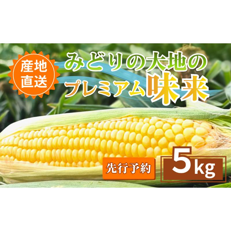 乐天商城 - 【ふるさと納税】【先行予約】とうもろこし プレミアム味来 みどりの大地 5kg（8～12本入り） 茹でとうもろこし スイートコーン ミラクルコーン 甘いコーン 野菜 長野県 信州 上田　お届け：2026年7月下旬～9月下旬まで