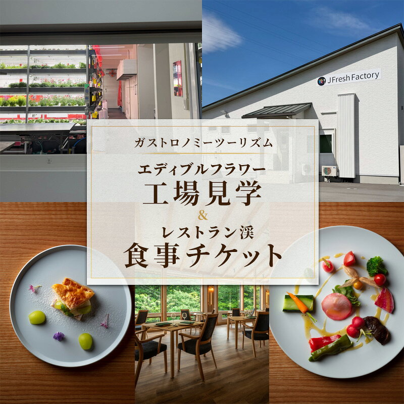 信州上田でのガストロノミーツーリズムのご提案！ 自動車部品メーカーが作った植物工場のご見学チケット × 植物工場産の生産品を使った老舗温泉宿に併設されたレストランの信州フレンチのお食事券 体験 工場 見学 チケット 食事