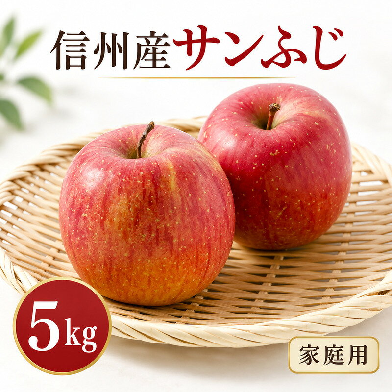 サンふじ5kg 家庭用 訳アリ りんご 信州 上田 リンゴ 果物 お届け:2026年11月下旬〜12月下旬