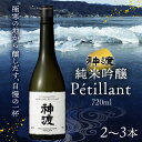 【ふるさと納税】神渡 純米吟醸 Petillant 720mlセット| 720ml 2本 3本 720 四合瓶 日本酒 御神渡 御神渡り おみわたり 諏訪 酒の王 信州 長野 美味しい お酒 純米吟醸 もろみ ふなくち 上槽(4)