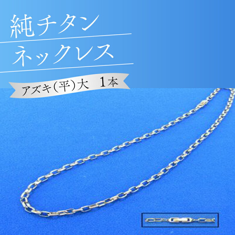 チタンネックレス 【ふるさと納税】純チタンネックレス【アズキ（平）大】 | ファッション 装飾品 オシャレ キレイ 上品