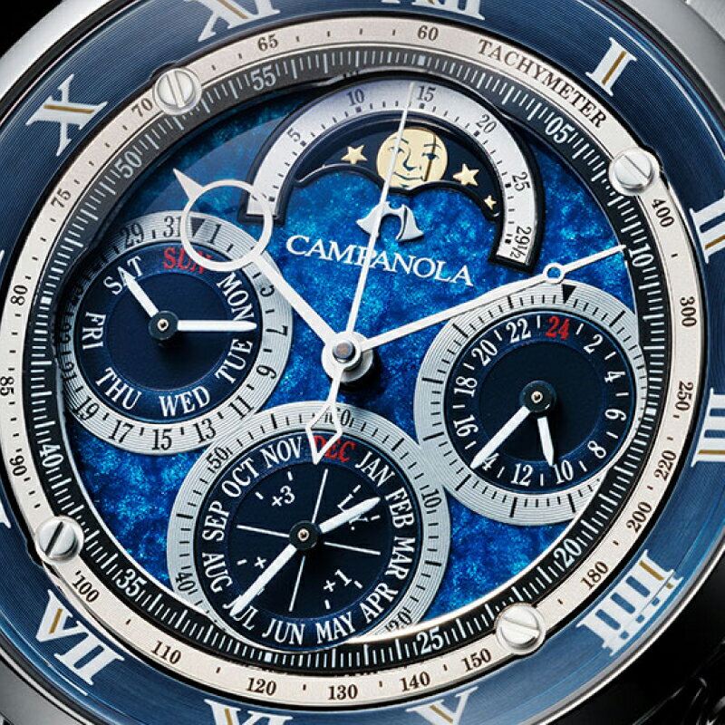 【ふるさと納税】シチズン 腕時計 メンズ カンパノラ グランドコンプリケーション AH4080-61L 紺瑠璃 こんるり | 電池式 クォーツ 時計 長野県 飯田市