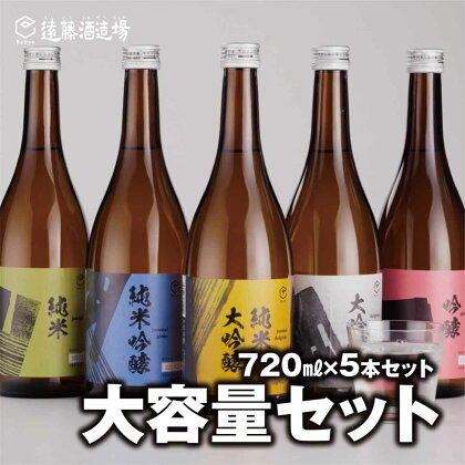 日本酒 飲み比べ大容量セット 720ml×5本【短冊のし対応】《株式会社遠藤酒造場》 日本酒 お酒