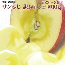 【ふるさと納税】サンふじ 訳ありリンゴ 約22～36玉 約10kg 《黒岩果樹園》■2023年発送■※11月下旬頃～12月下旬頃まで順次発送予定 果物 フルーツ りんご 訳あり 家庭用･･･