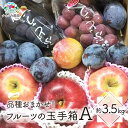 名称 フルーツの玉手箱 内容量 合計約3.5kg ※品種・玉数・房数はおまかせとなります。 アレルギー品目 りんご・もも 賞味期限 ぶどう・プルーン・プラム：出荷日より約4日間 りんご：出荷日より約2週間 ※生ものにつき、お早めにお召し上がりください。 配送方法 冷蔵配送 お届け時期 2024年9月中旬頃～10月上旬頃まで順次発送予定 ※発送時期は、例年の発送時期になっております。その年の天候や発育によりお届けが遅れる、又は早まることがあります。 事業者 ナカジマ農園 備考／注意事項 ※画像はイメージです。 ※品種はおまかせとなります。指定はできかねますのでご了承ください。 ※品種により果実の大きさが異なります。画像イメージと異なる場合がございますので、ご了承ください。 ※品質保持の為、沖縄県、離島への発送はお受けできません。 ※贈答用としての取り扱いは想定しておりません。市からのお知らせ等が同梱されますのでご了承ください。 ※天候状況や栽培状況により色・食感・味覚について差が出ることがございます。農作物につき何卒ご理解ください。 ※天候や生育状況により発送時期が前後することがございます。 ※お受け取り日時の指定はできかねます。あらかじめご了承ください。 ※長期不在のご予定がある場合は事前にご連絡をお願いいたします。出来る限りの対応をさせていただきます。 ※発送は寄附年月日順を原則とさせていただいておりますが、配送作業系統や配送地域により、必ずしも寄附年月日順とならない場合がございます。 ※返礼品を複数個お申込みの場合、寄附受付日に関わらず同日に発送することがございます。間隔をあけての発送を希望される場合は、その旨を備考欄にご記入いただくか、須坂市ふるさと納税サポートセンターまでご連絡ください。 ※生もののため、到着時に必ず状態確認をお願いいたします。 ※傷み等ある場合は当日中にご連絡ください、写真付きでお知らせいただけますとスムーズに対応させていただけます。 ※種なしの品種の場合にもまれに種が入る場合がございます。 ※果実の収穫の時期により黄緑がかったシャインマスカットが入る場合がございます。 ※ぶどうの表面についている白い粉(ブルーム)は果実に含まれる脂質から作られたロウが表面に出てきたもので、ぶどうの病気を予防し、鮮度を保つ働きがあります。農薬ではありませんので、安心してお召し上がりください。 ※丁寧な梱包を心がけておりますが、配送時の揺れ等によりぶどうの実が房から実が外れてしまう場合がございます。 ・ふるさと納税よくある質問はこちら ・寄附申込みのキャンセル、返礼品の変更・返品はできません。あらかじめご了承ください。【ふるさと納税】【品種おまかせ！】フルーツの玉手箱A 食べ比べ 約3.5kg《ナカジマ農園》 ■2024年発送■※9月中旬頃～10月上旬頃まで順次発送予定　 ▼▼2024年9月中旬頃～10月上旬頃まで順次発送予定▼▼ お届け時に一番旬のフルーツを農園がセレクト！ 真心こめて育てたフルーツを詰め合わせてお届けします。 お送りするフルーツは3～6品種で、必ずぶどうが入ります。 例）巨峰（ぶどう）、秋映（りんご）、紅玉（りんご）、オータムキュート（プルーン）の4品種 ※品種のご指定はお受けできかねますので、あらかじめご了承ください。　 ≪この期間の旬のフルーツと品種≫ ・ぶどう （巨峰、シャインマスカット、シナノスマイル） ・りんご （シナノドルチェ、紅玉、秋映、シナノピッコロ、シナノプッチ） ・プラム （太陽、秋姫） ・プルーン （サマーキュート、くらしま早生、スコウ、オータムキュート） ※上記以外の品種をお届けする場合がございます。あらかじめご了承ください。 寄附金の用途について まちづくり 産業振興 子どもは宝プロジェクトの推進 須坂市におまかせ 受領証明書及びワンストップ特例申請書のお届けについて 入金確認後、注文内容確認画面の【注文者情報】に記載の住所にお送りいたします。発送の時期は、入金確認後2〜3週間程度を目途に、お礼の特産品とは別にお送りいたします。