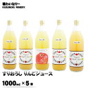 24位! 口コミ数「0件」評価「0」すりおろし りんごジュース5本セット（1000ml×5本）《楠わいなりー》ジュース りんご リンゴ 林檎 フジ 紅玉 秋映 シナノスイート ･･･ 