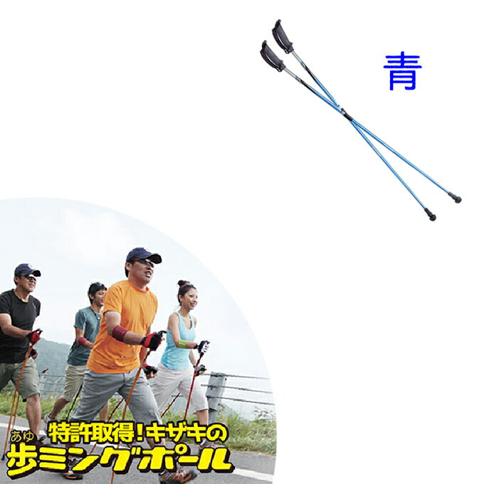 キザキ 歩ミングポール（APAI-202）ブルー 健康グッズ ウォーキング 有酸素運動 雑貨 日用品 サポート用品 スポーツ用品
