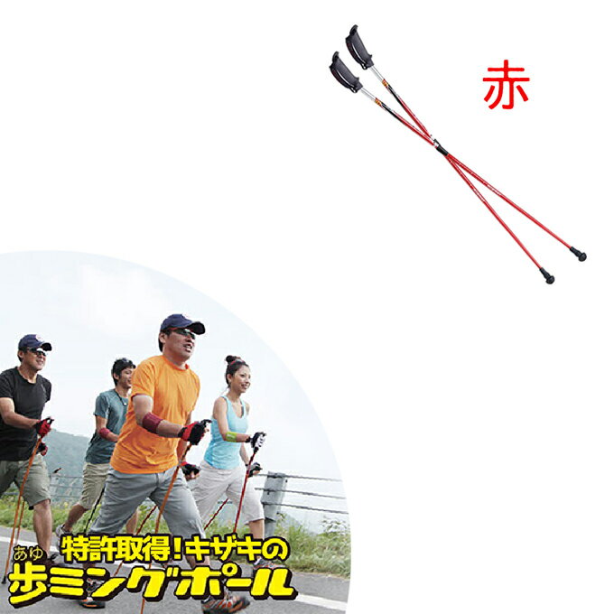 キザキ 歩ミングポール（APAI-202）レッド 健康グッズ ウォーキング 有酸素運動 雑貨 日用品 サポート用品 スポーツ用品