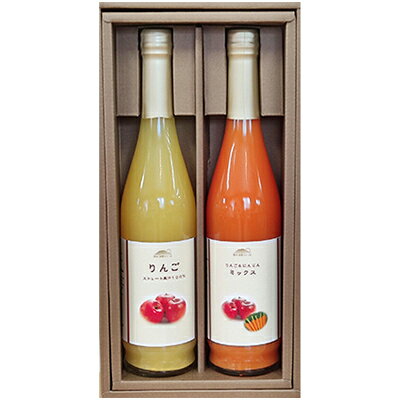 信州浅間ファーム・100%ジュース 2本セット(各500ml) [ 果汁飲料 林檎 リンゴ 野菜飲料 ニンジン 人参 信州産 フルーツ 野菜 ]