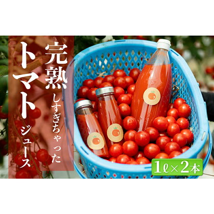 完熟しすぎちゃったミニトマトジュース　1L×2本　【 野菜飲料 野菜ジュース 飲み物 ドリンク 飲料 緑黄色野菜 赤い野菜 ベジタブル 】