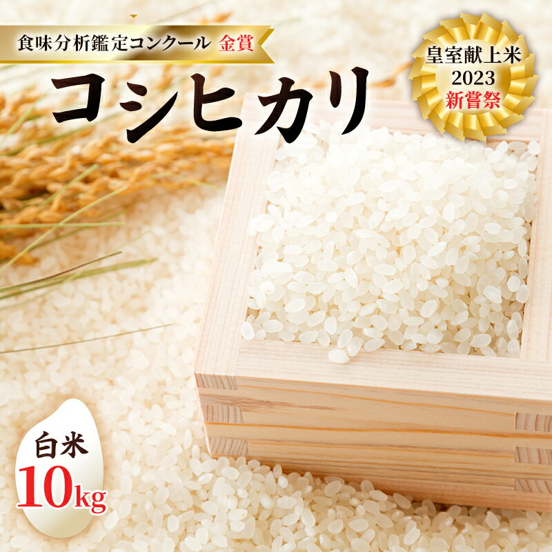 【ふるさと納税】皇室献上米 2023 新嘗祭 コシヒカリ 白米10kg 2022 米・食味分析鑑定コンクール 金賞 受賞 世界最高米 選定 お米 コシヒカリ