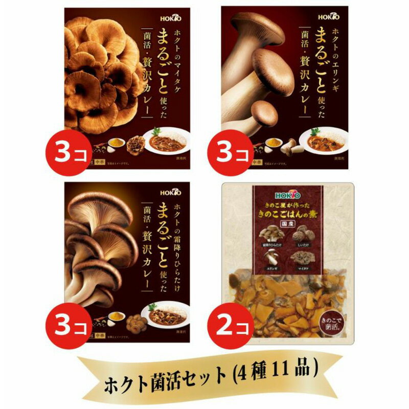 16位! 口コミ数「0件」評価「0」ホクト菌活カレー きのこごはんセット（4種11品）　【小諸市】　お届け：寄附入金確認後、1ヶ月以内に発送いたします