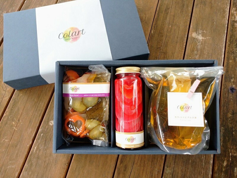 【012-28】Colart ピクルスギフトBOX （Naturalビン1本 savefood1袋 ピクルス液1袋）