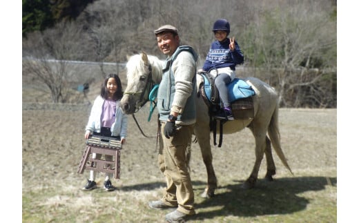 【ふるさと納税】里山で乗馬体験（馬のブラシがけと乗馬でむらをお散歩）1人でも複数人でも可能【055-12】｜長野県 伊那市 信州 馬 乗馬 乗馬体験 体験 散歩 ふるさと納税