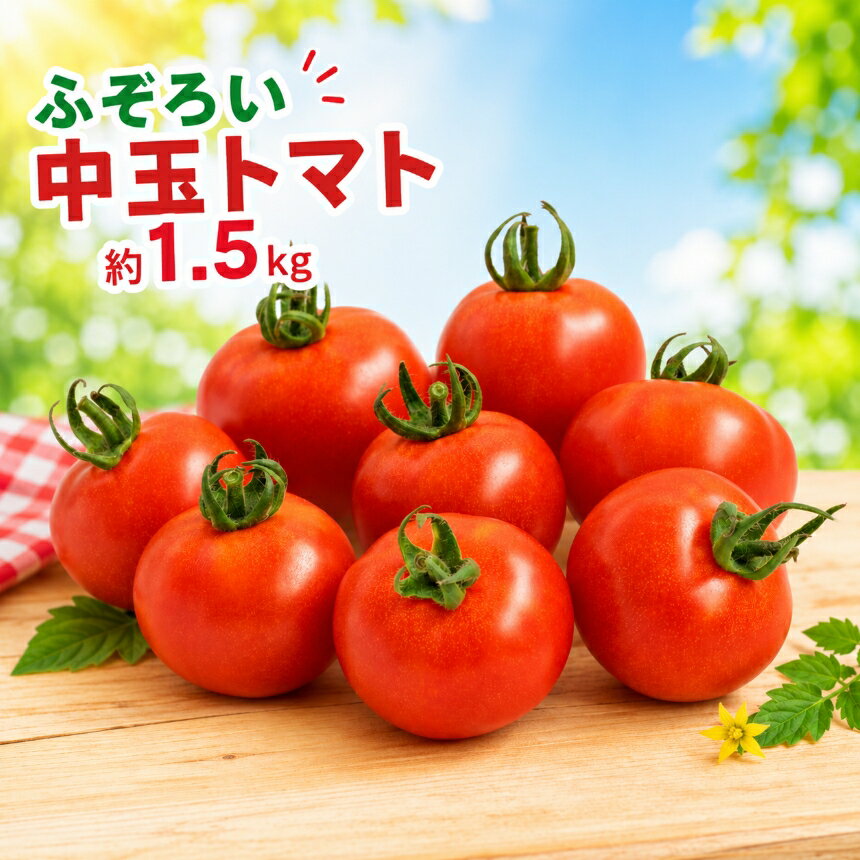 トマト 中玉トマト ふぞろい中玉トマト約1.5kg 七久里農園 | トマト 訳あり 野菜 やさい 新鮮 健康 美容 長野県 伊那市[009-63]