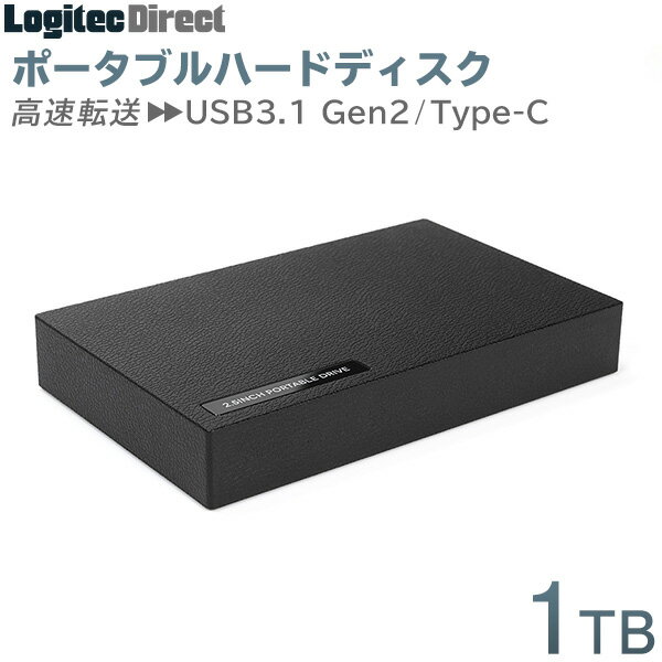 24位! 口コミ数「0件」評価「0」【037-08】 ロジテック ハードディスク(HDD) 1TB ポータブル TypeC【LHD-PBR10UCBK】