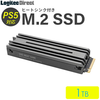 【082-01】ロジテック PS5対応 ヒートシンク付きM.2 SSD 1TB Gen4x4対応 NVMe PS5拡張ストレージ 増設【LMD-PS5M100】