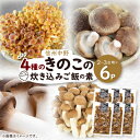 【ふるさと納税】四種のきのこの炊き込みご飯の素 6パック【1384281】