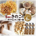 【ふるさと納税】四種のきのこの炊き込みご飯の素　6パック【1384281】