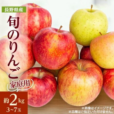 【ふるさと納税】【2025年発送】家庭用 長野県北信州のりんご 約2kg(3~7玉) おまかせ1品種_ りんご 林檎 果物 フルーツ くだもの 人気 おすすめ 送料無料 産地直送 長野 信州 【1577442】