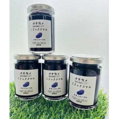 イナカノ ごろっとジャム ナガノパープル 140g×4本セット[信州中野]