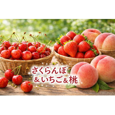 [発送月固定定期便]信州人気のフルーツ(いちご・さくらんぼ・桃)セット全3回[配送不可地域:離島]