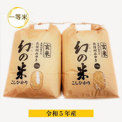 【令和5年産】幻の米　玄米 一等米　20kg　【 玄米 長野県 飯山市 こめ コメ ごはん ご飯 げんまい ゲンマイ 玄米ご飯】