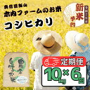 【ふるさと納税】【先行予約】【定期便6回】 奥信濃飯山〜木内ファームのお米〜 コシヒカリ 10kg(10kg×1袋) (7-17A)<出荷開始:2025年10月...