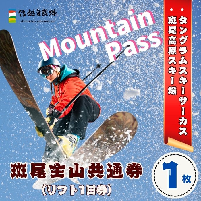 斑尾全山共通券 マウンテンパス 1日 リフト券 引換券 1枚 斑尾高原スキー場 / タングラムスキーサーカス[ 長野 斑尾高原 斑尾 スキー スキー場 雪遊び キッズパーク ボード スノーボード アクティビティ 冬休み 旅行 オススメ 飯山市 信濃町 ](T-19)