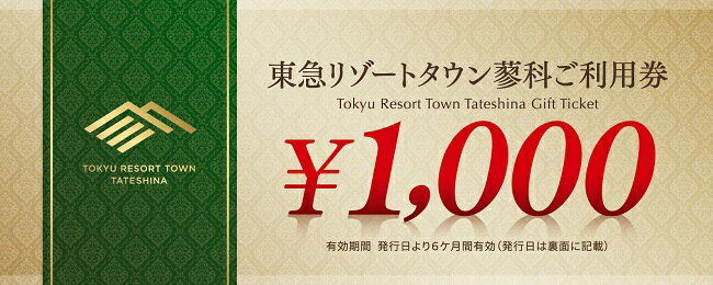 【ふるさと納税】東急リゾートタウン蓼科利用券（1,000円分×9枚）　2022年8月1日から6か月間有効チケット