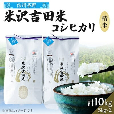 【ふるさと納税】霧ヶ峰高原からの美しい伏流水が育んだお米「信州茅野　米沢吉田米」精米 10kg(5kg×2個)【1418553】