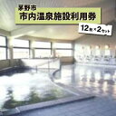 【ふるさと納税】市内温泉施設利用券12枚×2セット【1492114】