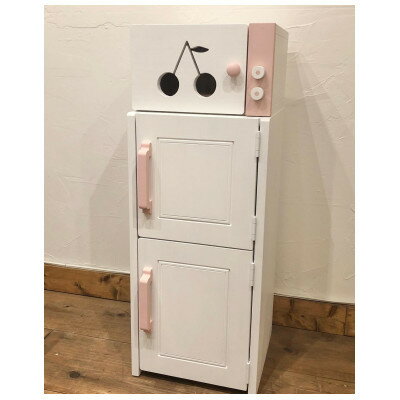 【ふるさと納税】メーベルヒナナ 木製 L・Lワイドサイズ用 レンジ・冷蔵庫セット ピンク【1616910】