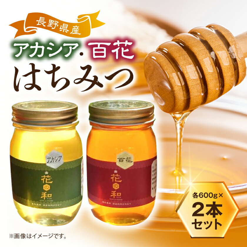 【ふるさと納税】信州産アカシアはちみつ600g・百花はちみつ600gセット【1416540】