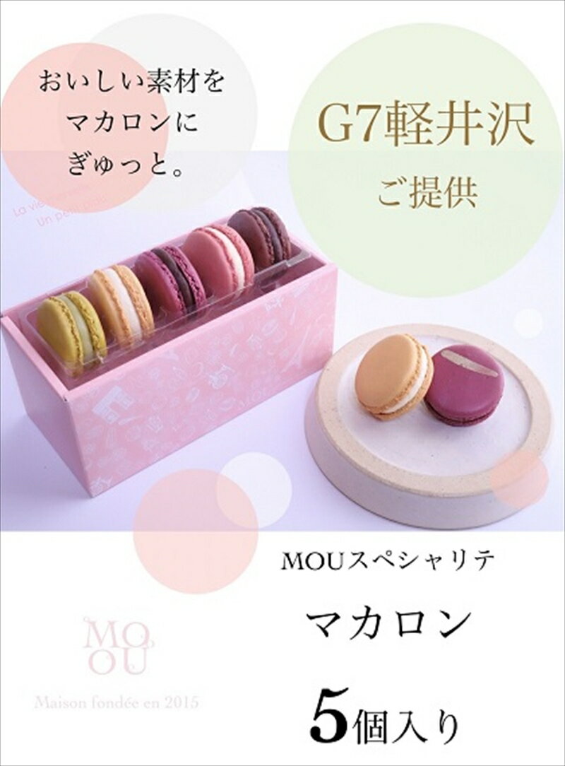 27位! 口コミ数「0件」評価「0」『G7軽井沢』にて提供　マカロン5個詰合せ【5個　G7　もてなし　フレーバー　桔梗ヶ原　メルロ　赤ワイン　シトロン　ミエル　2種類　MOU　･･･ 