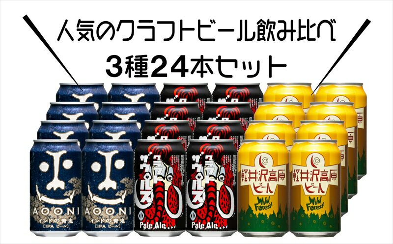 【ふるさと納税】 インドの青鬼IPAと軽井沢高原 ビールのクラフトビール飲み比べセット【よなよな ヤッホーブルーイング 地ビール お酒 ビール 酒 ギフト 父の日 アウトドア 家飲み 長野県 佐久市 】