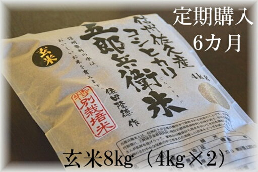 【ふるさと納税】【令和7年産・玄米8kg×6カ月定期便】特別栽培米 五郎兵衛米 〈2025年9月中旬頃~順次発送〉 先行予約 新米 信州 こしひかり【 長野県 佐久市 】 【ふるさと納税】【令和7年産・玄米8kg×6カ月定期便】特別栽培米 五郎兵衛米 〈2025年9月中旬頃~順次発送〉 先行予約 新米 信州 こしひかり【 長野県 佐久市 】