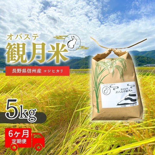 【ふるさと納税】【令和7年産 新米予約】【定期便6ヶ月】贅沢な棚田のお米 オバステ観月 (5kg) 精米 白米 コシヒカリ 姨捨 信州 千曲市 長野県産 【ふるさと納税】【令和7年産 新米予約】【定期便6ヶ月】贅沢な棚田のお米 オバステ観月 (5kg) 精米 白米 コシヒカリ 姨捨 信州 千曲市 長野県産
