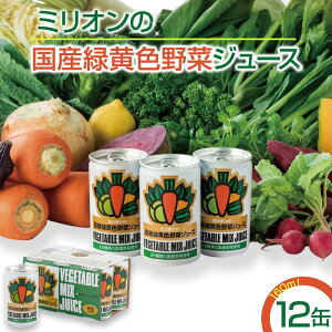【ふるさと納税】 国産 緑黄色 野菜 ジュース 12缶セット ｜健康 飲料 無添加 ダイエット 栄養...