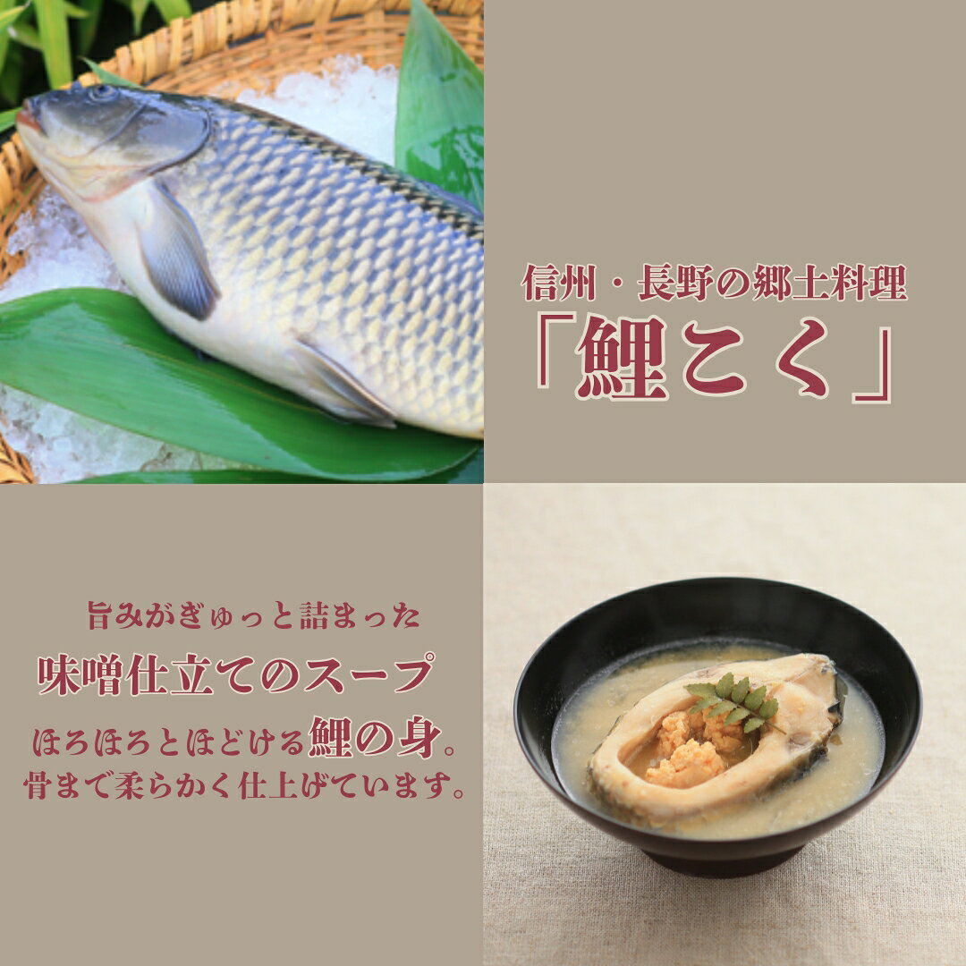 【ふるさと納税】鯉こく(鯉の味噌汁) 冷凍 220g×4パック| 信州 長野 千曲市 送料無料